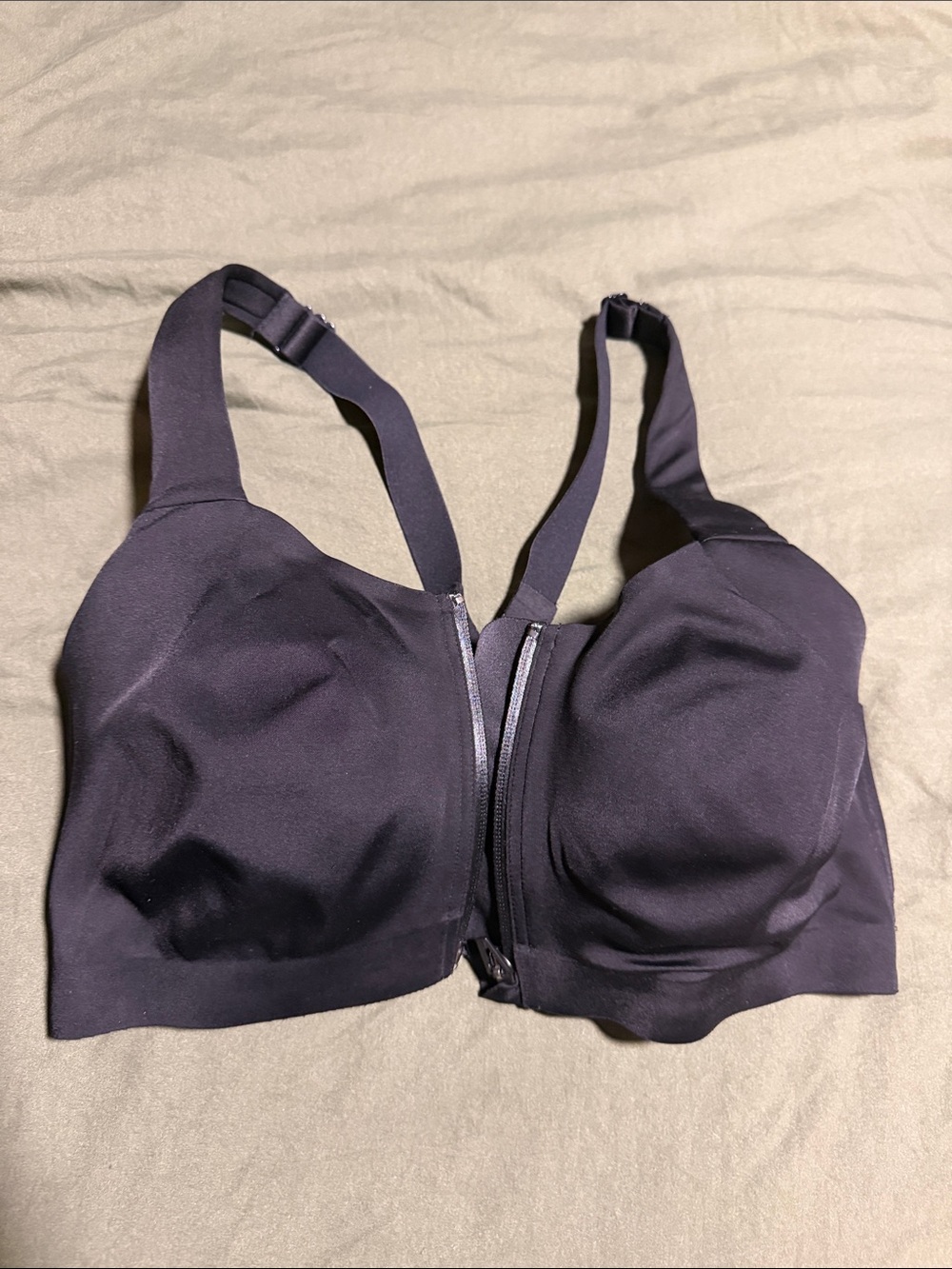 Victoria's Secret Black Front-Zip Support Bra